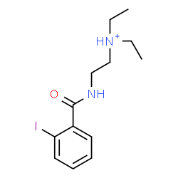 ChemSpider 2D Image | N,N-Diethyl-2-[(2-iodobenzoyl)amino]ethanaminium | C13H20IN2O