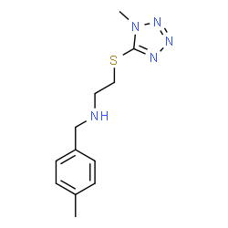 ChemSpider 2D Image | N-(4-Methylbenzyl)-2-[(1-methyl-1H-tetrazol-5-yl)sulfanyl]ethanamine | C12H17N5S