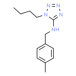 ChemSpider 2D Image | 1-Butyl-N-(4-methylbenzyl)-1H-tetrazol-5-amine | C13H19N5