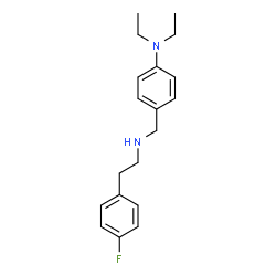 ChemSpider 2D Image | N,N-Diethyl-4-({[2-(4-fluorophenyl)ethyl]amino}methyl)aniline | C19H25FN2