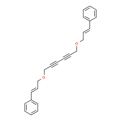 ChemSpider 2D Image | 1,1'-{2,4-Hexadiyne-1,6-diylbis[oxy(1E)-1-propene-3,1-diyl]}dibenzene | C24H22O2