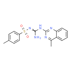 ChemSpider 2D Image | N-{Amino[(4-methyl-2-quinazolinyl)amino]methylene}-4-methylbenzenesulfonamide | C17H17N5O2S