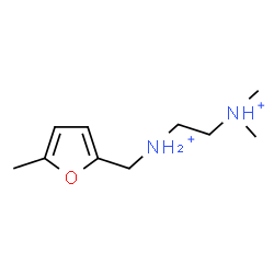 ChemSpider 2D Image | N,N-Dimethyl-N'-[(5-methyl-2-furyl)methyl]-1,2-ethanediaminium | C10H20N2O