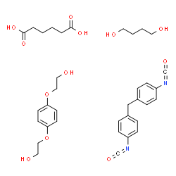 ChemSpider 2D Image | adipic acid; butane-1,4-diol; 2-[4-(2-hydroxyethoxy)phenoxy]ethanol; 1-isocyanato-4-[(4-isocyanatophenyl)methyl]benzene | C35H44N2O12