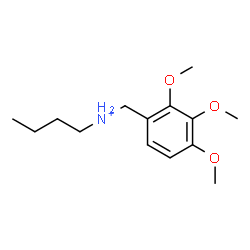 ChemSpider 2D Image | N-(2,3,4-Trimethoxybenzyl)-1-butanaminium | C14H24NO3