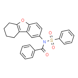ChemSpider 2D Image | N-(Phenylsulfonyl)-N-(6,7,8,9-tetrahydrodibenzo[b,d]furan-2-yl)benzamide | C25H21NO4S