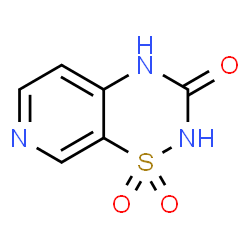 ChemSpider 2D Image | 2H-Pyrido[4,3-e][1,2,4]thiadiazin-3(4H)-one 1,1-dioxide | C6H5N3O3S