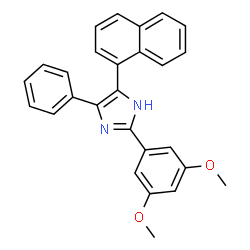 ChemSpider 2D Image | 2-(3,5-Dimethoxyphenyl)-4-(1-naphthyl)-5-phenyl-1H-imidazole | C27H22N2O2