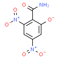 ChemSpider 2D Image | 2-Carbamoyl-3,5-dinitrophenolate | C7H4N3O6
