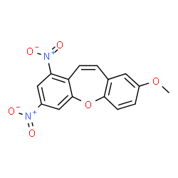 ChemSpider 2D Image | 8-Methoxy-1,3-dinitrodibenzo[b,f]oxepine | C15H10N2O6