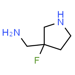 ChemSpider 2D Image | 1-(3-Fluoro-3-pyrrolidinyl)methanamine | C5H11FN2