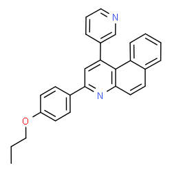 ChemSpider 2D Image | 3-(4-Propoxyphenyl)-1-(3-pyridinyl)benzo[f]quinoline | C27H22N2O