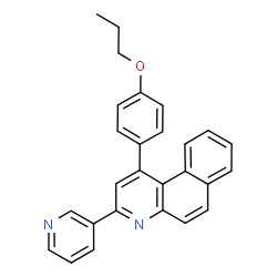 ChemSpider 2D Image | 1-(4-Propoxyphenyl)-3-(3-pyridinyl)benzo[f]quinoline | C27H22N2O