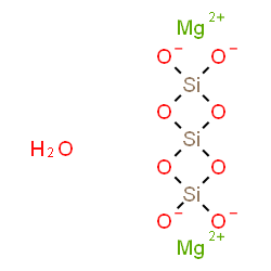 ChemSpider 2D Image | Magnesium spiro[3.3]trisiloxane-2,2,6,6-tetrolate hydrate (2:1:1) | H2Mg2O9Si3