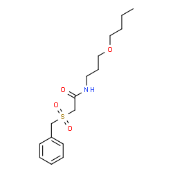 ChemSpider 2D Image | 2-(Benzylsulfonyl)-N-(3-butoxypropyl)acetamide | C16H25NO4S