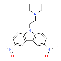 ChemSpider 2D Image | [2-(3,6-Dinitro-carbazol-9-yl)-ethyl]-diethyl-amine | C18H20N4O4