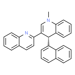 ChemSpider 2D Image | (4'S)-1'-Methyl-4'-(1-naphthyl)-1',4'-dihydro-2,3'-biquinoline | C29H22N2