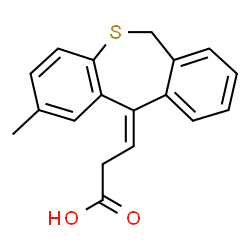 ChemSpider 2D Image | (3Z)-3-(2-Methyldibenzo[b,e]thiepin-11(6H)-ylidene)propanoic acid | C18H16O2S