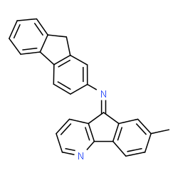 ChemSpider 2D Image | (5Z)-N-(9H-Fluoren-2-yl)-7-methyl-5H-indeno[1,2-b]pyridin-5-imine | C26H18N2