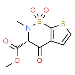 ChemSpider 2D Image | Methyl (3R)-2-methyl-4-oxo-3,4-dihydro-2H-thieno[3,2-e][1,2]thiazine-3-carboxylate 1,1-dioxide | C9H9NO5S2