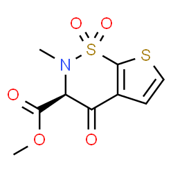 ChemSpider 2D Image | Methyl (3S)-2-methyl-4-oxo-3,4-dihydro-2H-thieno[3,2-e][1,2]thiazine-3-carboxylate 1,1-dioxide | C9H9NO5S2