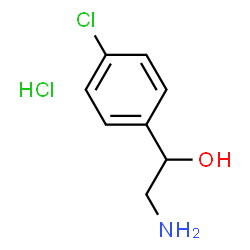 ChemSpider 2D Image | 2-Amino-1-(4-chloro-phenyl)-ethanol hydrochloride | C8H11Cl2NO