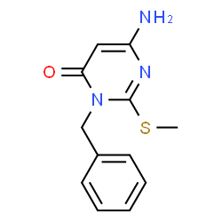 ChemSpider 2D Image | 6-Amino-3-benzyl-2-(methylsulfanyl)-4(3H)-pyrimidinone | C12H13N3OS