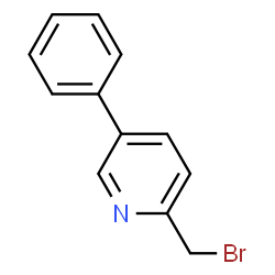 ChemSpider 2D Image | 2-(Bromomethyl)-5-phenylpyridine | C12H10BrN