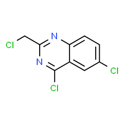 ChemSpider 2D Image | 4,6-Dichloro-2-(chloromethyl)quinazoline | C9H5Cl3N2