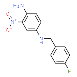 ChemSpider 2D Image | N1-(4-Fluorobenzyl)-3-nitrobenzene-1,4-diamine | C13H12FN3O2