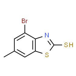 ChemSpider 2D Image | 4-Bromo-6-methylbenzo[d]thiazole-2-thiol | C8H6BrNS2