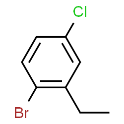 ChemSpider 2D Image | 1-Bromo-4-chloro-2-ethylbenzene | C8H8BrCl