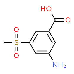 ChemSpider 2D Image | 3-Amino-5-(methylsulfonyl)benzoic acid | C8H9NO4S