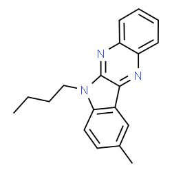 ChemSpider 2D Image | 6-Butyl-9-methyl-6H-indolo[2,3-b]quinoxaline | C19H19N3