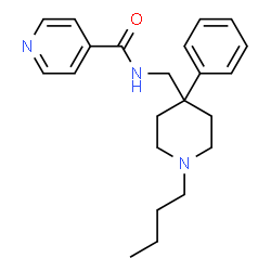 ChemSpider 2D Image | N-[(1-Butyl-4-phenyl-4-piperidinyl)methyl]isonicotinamide | C22H29N3O