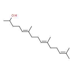 ChemSpider 2D Image | (5E,9E)-6,10,14-Trimethyl-5,9,13-pentadecatrien-2-ol | C18H32O