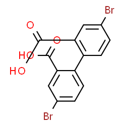 ChemSpider 2D Image | 4,4'-Dibromo-2,2'-biphenyldicarboxylic acid | C14H8Br2O4