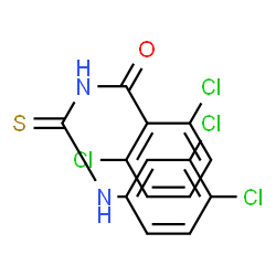 ChemSpider 2D Image | 2,6-Dichloro-N-[(3,4-dichlorophenyl)carbamothioyl]benzamide | C14H8Cl4N2OS