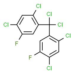 ChemSpider 2D Image | 1,1'-(Dichloromethylene)bis(2,4-dichloro-5-fluorobenzene) | C13H4Cl6F2