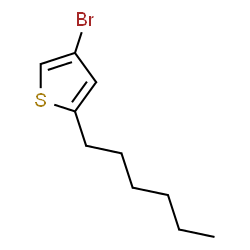 ChemSpider 2D Image | 3-bromo-5-hexylthiophene | C10H15BrS