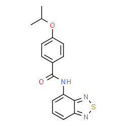 ChemSpider 2D Image | N-(2,1,3-Benzothiadiazol-4-yl)-4-isopropoxybenzamide | C16H15N3O2S