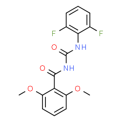 ChemSpider 2D Image | N-[(2,6-Difluorophenyl)carbamoyl]-2,6-dimethoxybenzamide | C16H14F2N2O4