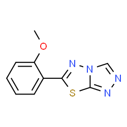 ChemSpider 2D Image | 6-(2-Methoxyphenyl)[1,2,4]triazolo[3,4-b][1,3,4]thiadiazole | C10H8N4OS