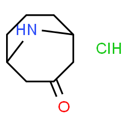 ChemSpider 2D Image | 9-Azabicyclo[3.3.1]nonan-3-one Hydrochloride | C8H14ClNO