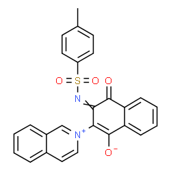 ChemSpider 2D Image | 2-(2-Isoquinoliniumyl)-3-{[(4-methylphenyl)sulfonyl]imino}-4-oxo-3,4-dihydro-1-naphthalenolate | C26H18N2O4S