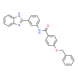ChemSpider 2D Image | N-[3-(1H-Benzimidazol-2-yl)phenyl]-4-(benzyloxy)benzamide | C27H21N3O2