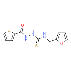 ChemSpider 2D Image | N-(2-Furylmethyl)-2-(2-thienylcarbonyl)hydrazinecarbothioamide | C11H11N3O2S2