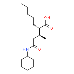 ChemSpider 2D Image | (2S)-2-[(2S)-4-(Cyclohexylamino)-4-oxo-2-butanyl]heptanoic acid | C17H31NO3