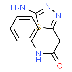 ChemSpider 2D Image | 5-amino-n-phenyl-1,3,4-thiadiazole-2-acetamide | C10H10N4OS