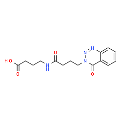 ChemSpider 2D Image | 4-{[4-(4-Oxo-1,2,3-benzotriazin-3(4H)-yl)butanoyl]amino}butanoic acid | C15H18N4O4